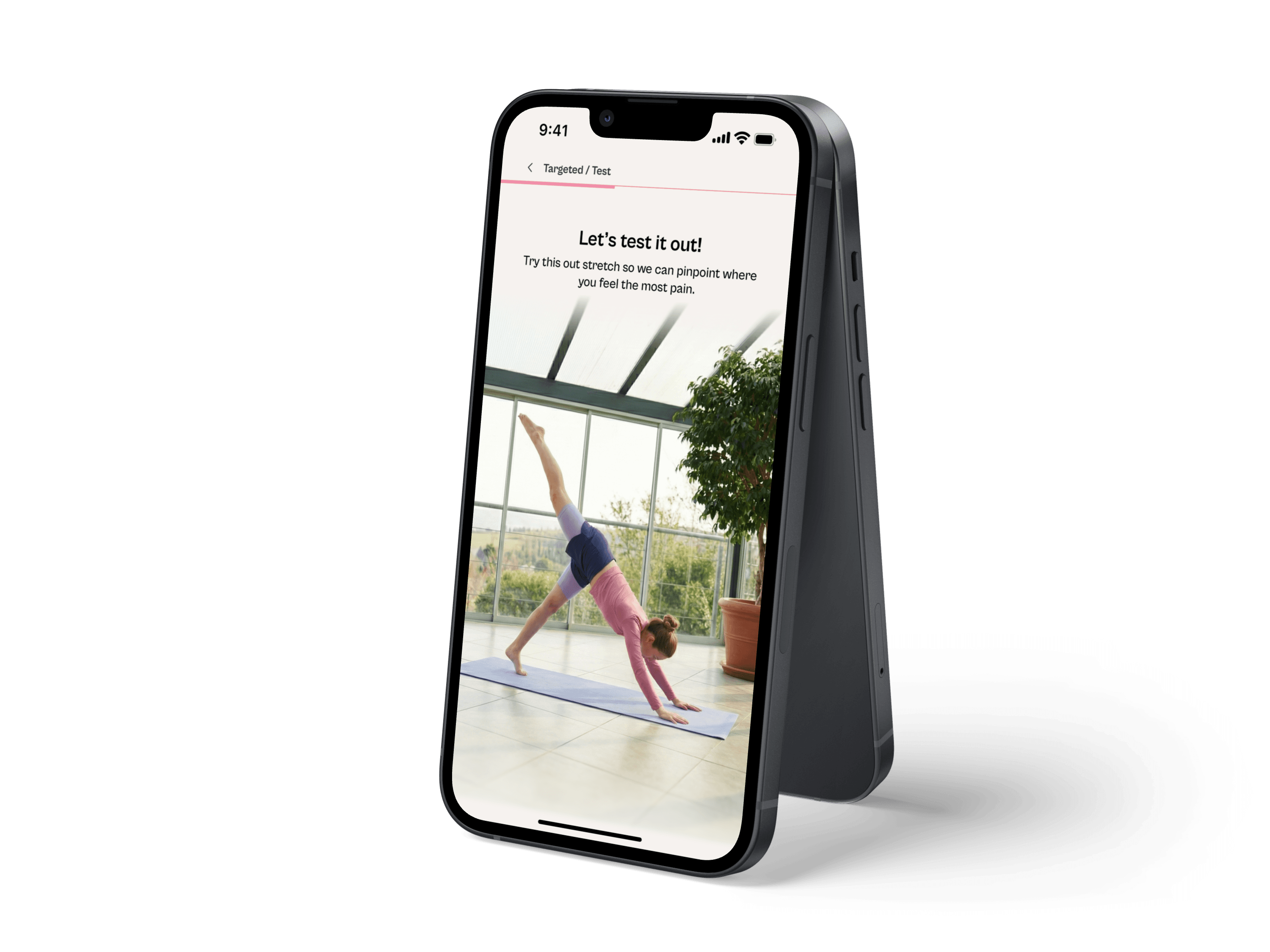 PLACEHOLDER: Final prototype screens in iPhone mockup frames — home screen, pain point selection, and routine confirmation. (stretchwell-12.png)